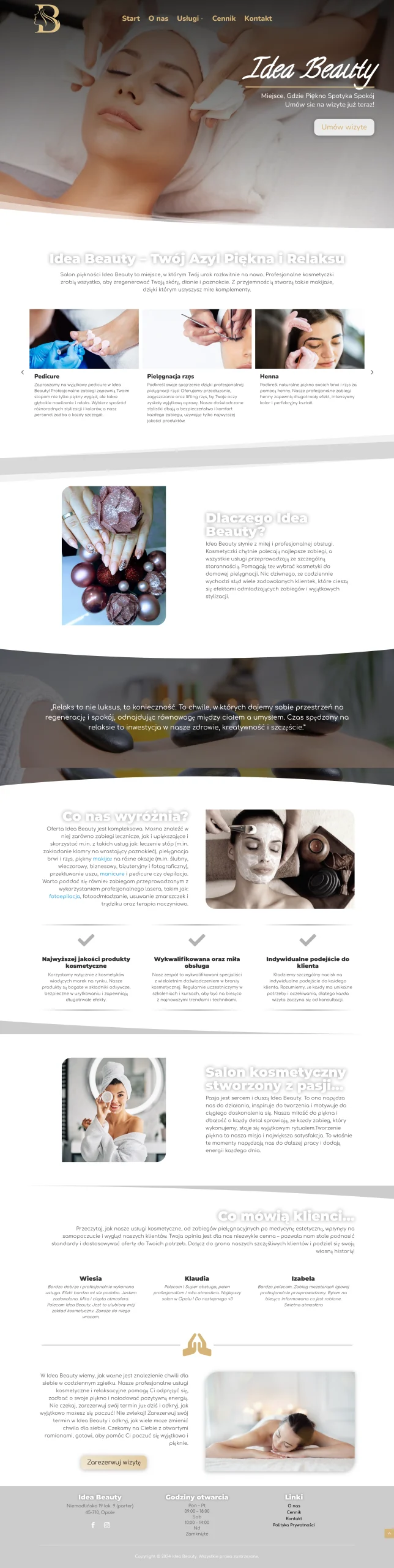 Beauty Salon Webdesign