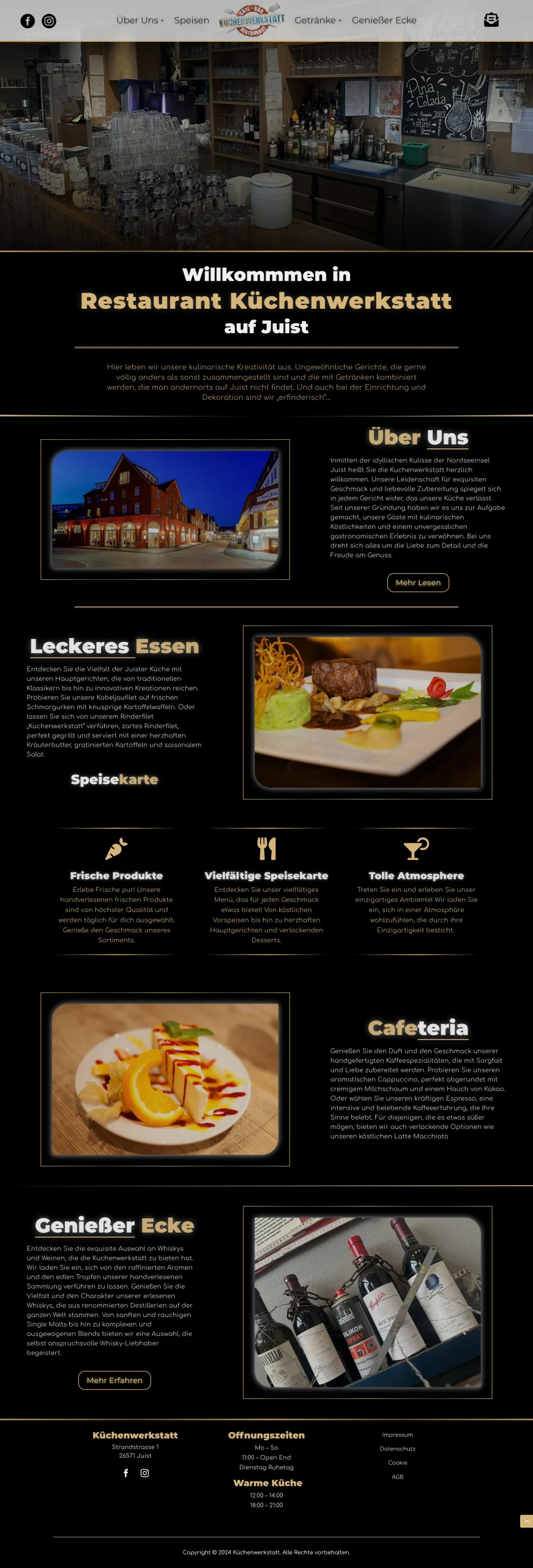 Restaurant Webdesign